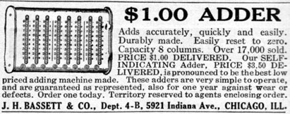 Bassett Adder from 1913