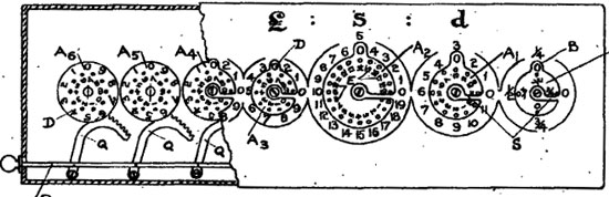 Computometer patent drawing