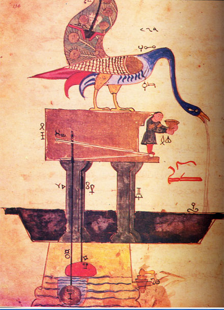 A peacock automaton of Al-Jazari