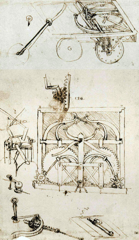 The self-propelled cart of Leonardo