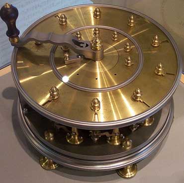 A modern replica of the calculating machine of Leupold