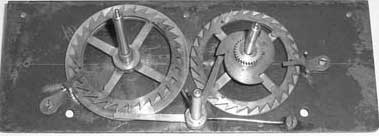 Under the top plate of calculating machine of Schwilgué in Zurich