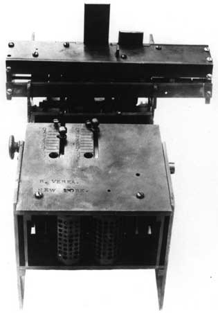 The prototype of the Verea's machine