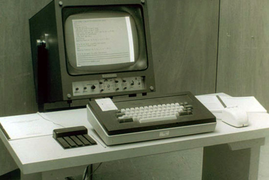 The first production workstation and mouse